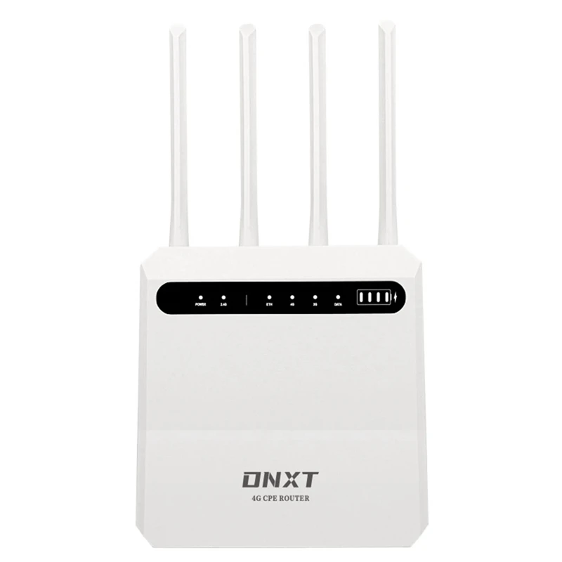 

Новый DNXT, новый с аккумулятором 4G LTE CPE, 5-портовая точка доступа, Wi-Fi-маршрутизатор для ноутбука, широкополосный модем, SIM-карта с 4 антеннами, вилка европейского стандарта