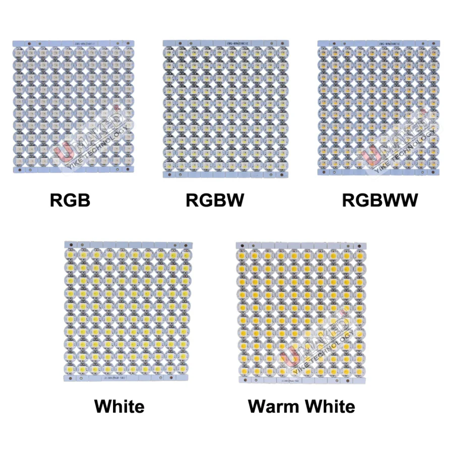 10-1000pcs WS2812B RGB LED Chip WS2811 IC SK6812 Built-in RGBWW RGBNW RGBW LED Chip 5050 SMD Black/White PCB DC5V