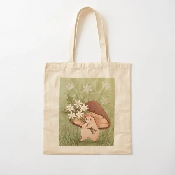 Spring Flowers Cotton  Canvas Bag Handbag Unisex Reusable Tote Women Casual Travel Fashion Ladies Printed Foldable Grocery