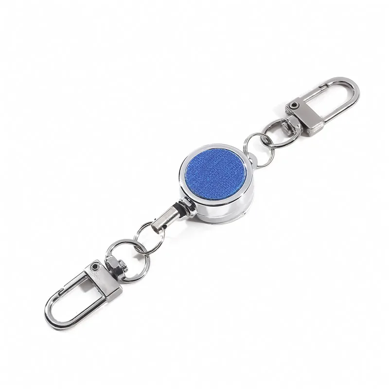 Retractable Badge Holder Key Ring Clip ID Lanyard Name Tag Card Pull Chain Reel Belt Reel Classic Extendable Breastplate Buckle image 6