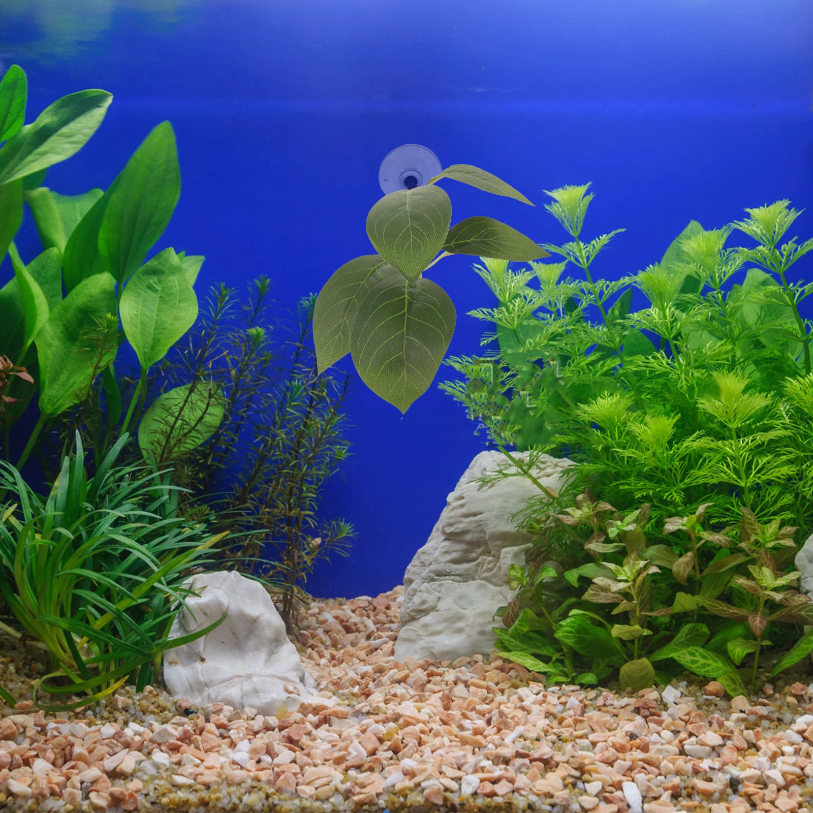 Realistic Artificial Aquarium Plants With Suction Cups Betta Fish Tank Decor Leaf Bed Spawning Habitat Plastic Aquatic Foliage