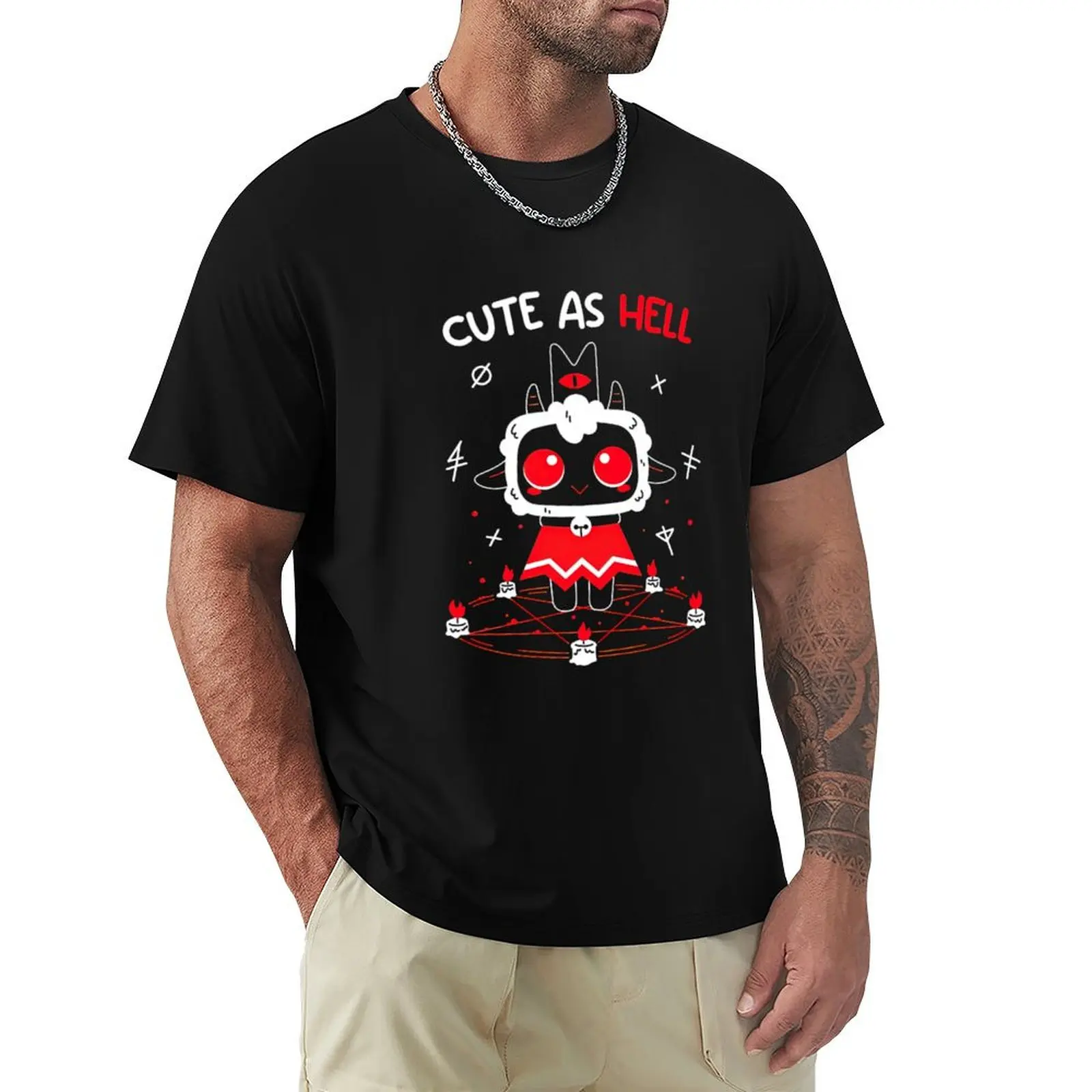 

Cute As Hell - Cult Of The Lamb T-Shirt for a boy sweat anime t shirts oversized graphic tee compression shirt men