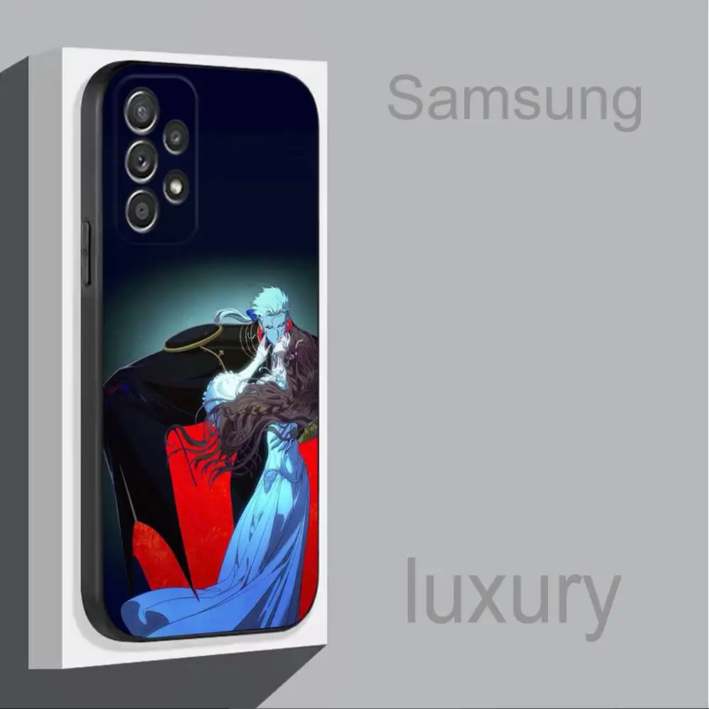 Capa de telefone anime v-vampiro caçador d para samsung s 25,24,23,22,30,21,10,9,ultra,plus,lite,fe,4,5g capa macia preta