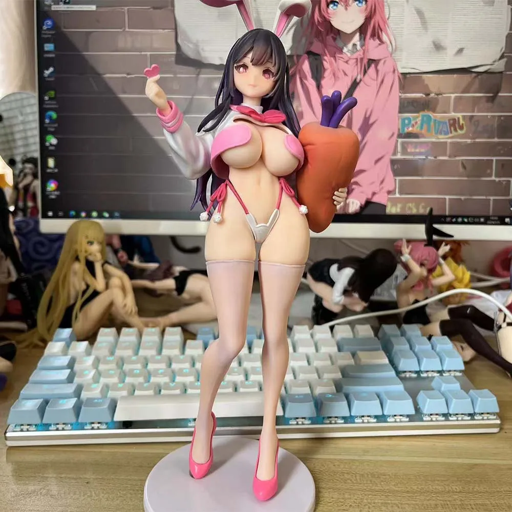 Figuritas de Anime de chica Sexy, pecho suave, JK Bunny Girl, Uchino Sakura, estatua de acción de Pvc, adornos de decoración de escritorio, 29cm