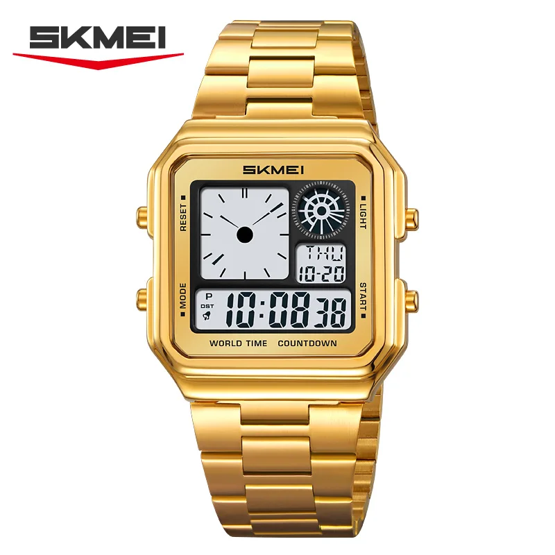 SKMEI 2451 Business Men Electronic Watch For Women Student Sport Waterproof Chrono Wristwatch Daylight Saving Clock Time Digital