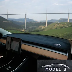 Tesla modeli 3 için 2017 2018 2019 2020 2021 2022 2023 Model Y araba Dashboard kapak Mat güneş gölge ped halı kilim koruyucu