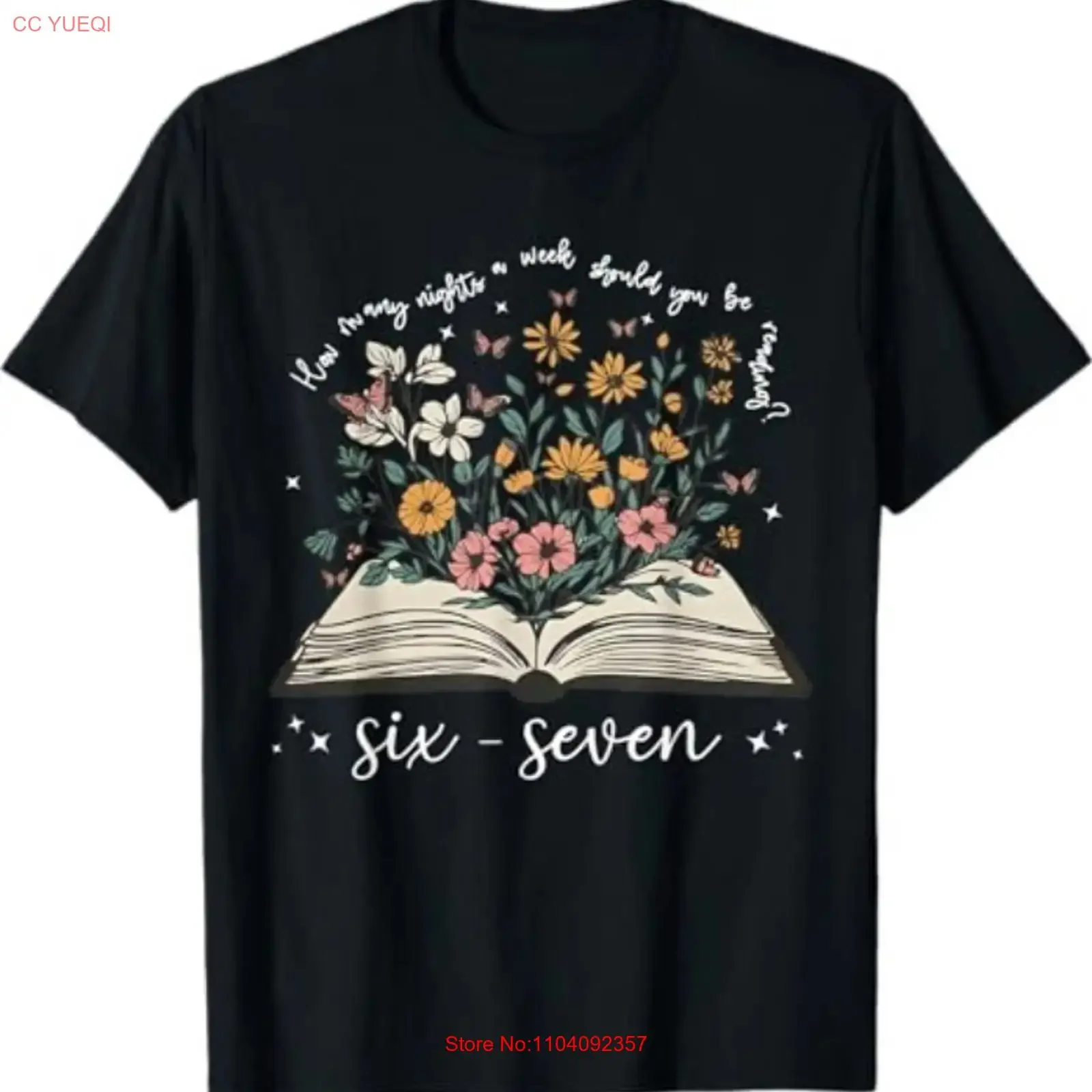 ¿Cuántas veces por semana deberías leer? 67 Meme Camiseta floral vintage lavada ligeramente elástica para uso diario, suave