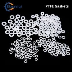 10/20/30/50PCS Micro PTFE Gasket Inner Diameter 3 4 5 6 8 MM Thickness 2 2.5 3MM High Temperature Resistant Flange Gasket