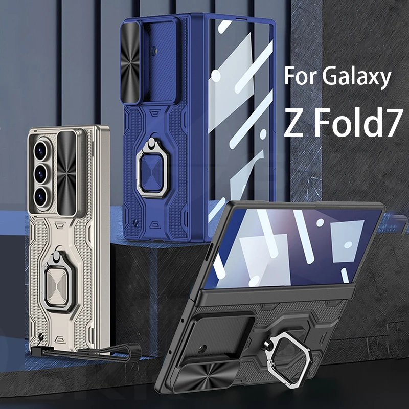 

Защитный чехол с магнитной петлей gk для Samsung Galaxy Z Fold 7, внешний экран, стеклянная линза, слайд, защитный чехол для Galaxy Z Fold7, чехол