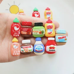 10PCS Shiny Sauce Bottle Series Resin Flatback Cabochons For Hairpin Scrapbooking DIY Jewelry Craft Decoration Accessories