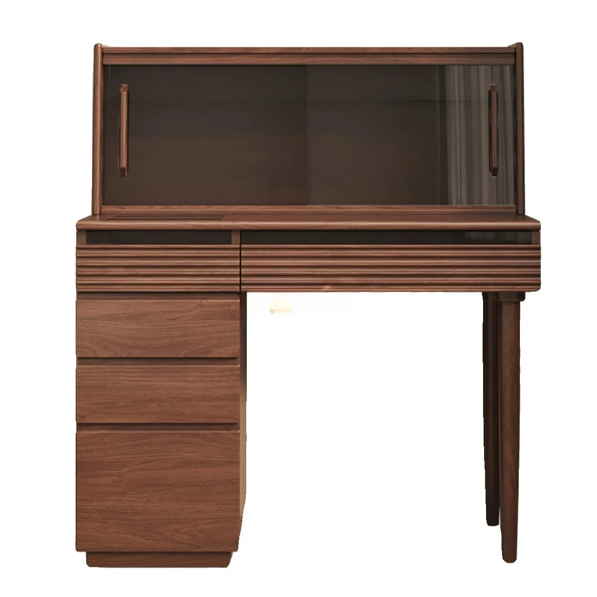 خزانة من خشب الجوز الأسود البسيط من الشمال #5