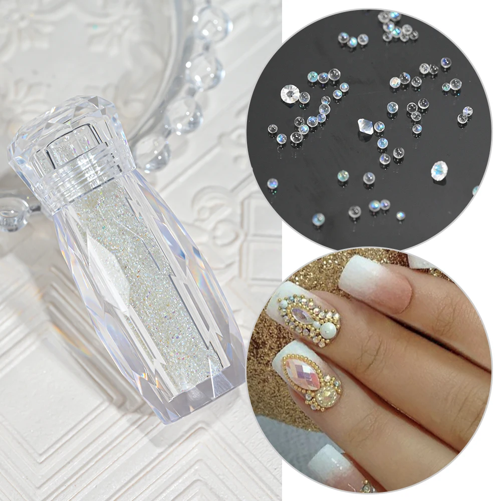 

5g/bottle Rhinestones Crystal Caviar Bead Nail Rhinestones Mini Caviar Nail Fine Beads DIY Crystal Beads Nails Art Decoration