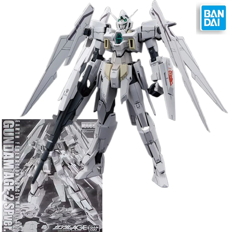 

Original Bandai GundamModel Kit Anime Figure MG 1/100 Gundam AGE-2 Spver Collection Gunpla Anime Action Figure Toys for Children