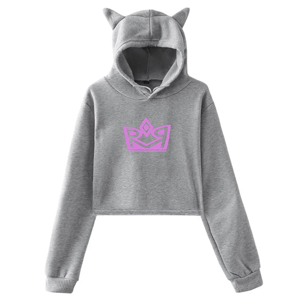 Ranboo-Jersey Dream Team SMP Double R Merch con orejas de gato, Sudadera con capucha de manga larga, Top corto para mujer, ropa para mujer