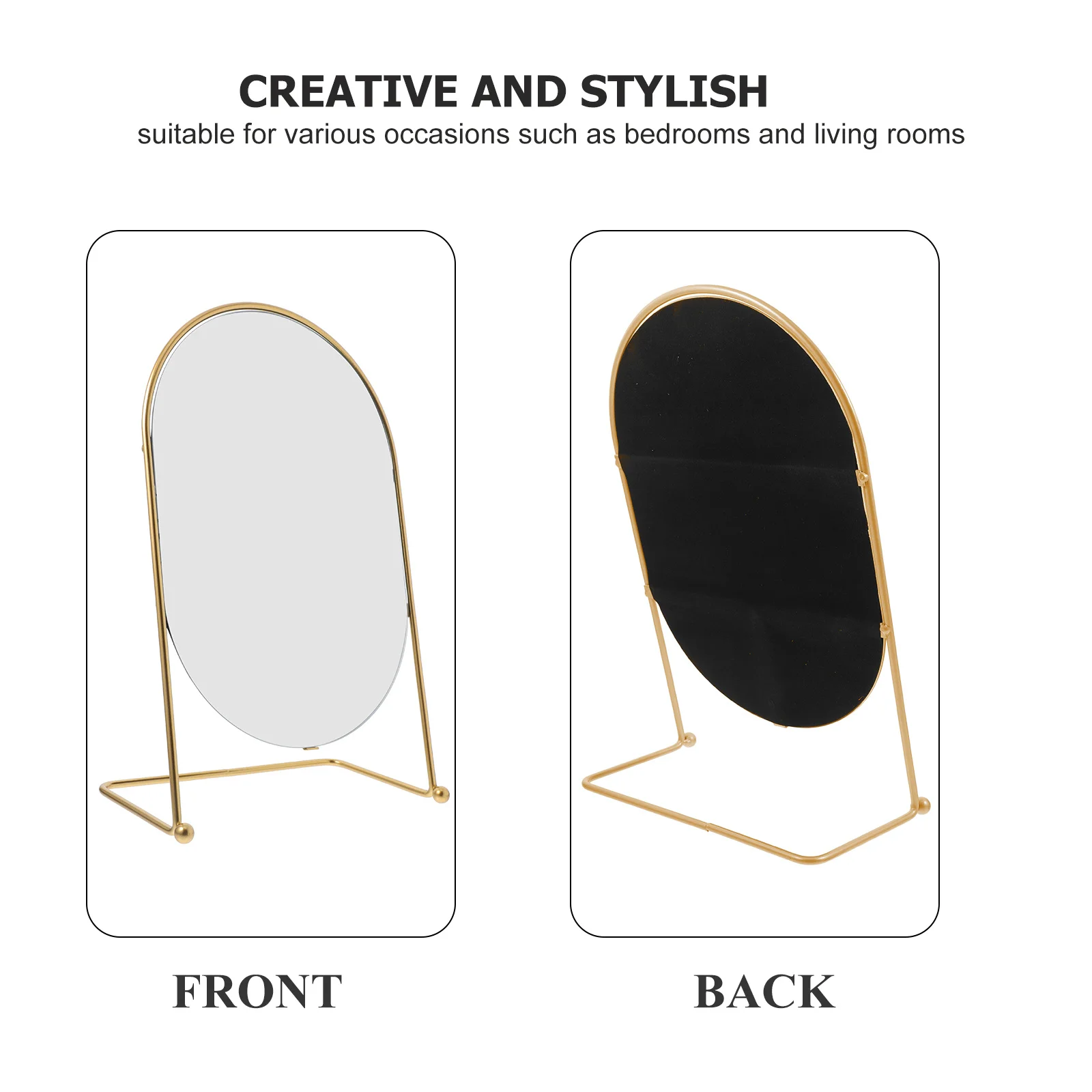 13-Zoll-Spiegelständer, Tischspiegel für Schlafzimmer, Wohnzimmer, kristallklare Sicht, stilvolle Ergänzung