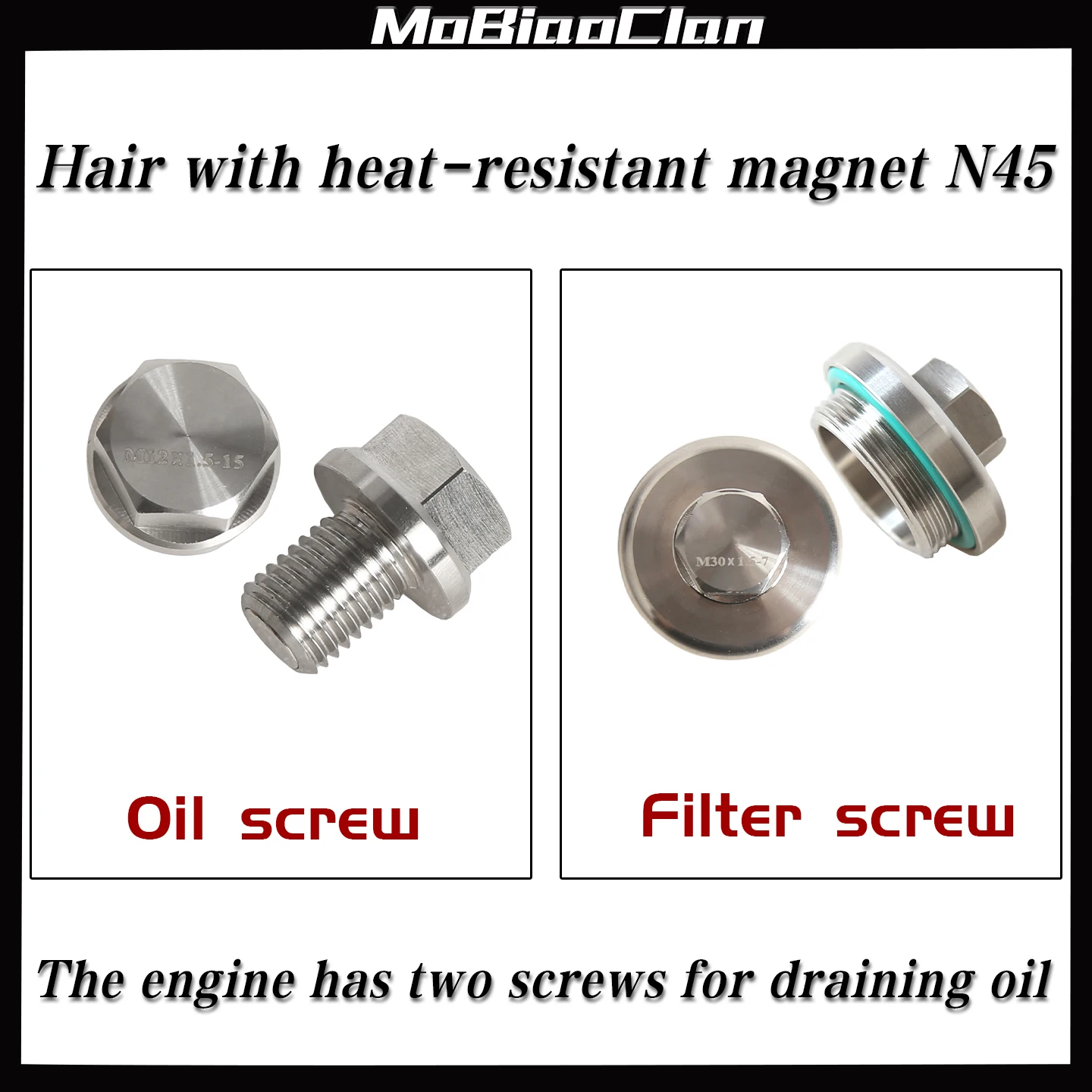 For  CYCLONE RT1 RT 1 rt1 Stainless Steel Magnetic Oil Drain Sscrew RT2 RT3 rt2 rt3 Oil Screw Motorcycle Accessories - Image 2