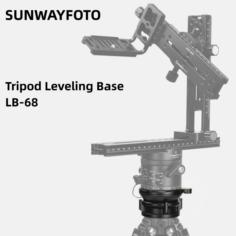 SUNWAYFOTO Leveling Base Tripod Head 22 lbs (10kg) Load Capacity LB-68