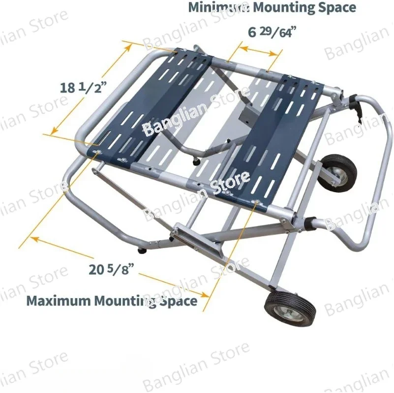 Table Saw Stand with 8-Inch Jobsite Wheels, Upright Folding Design, 330Lbs Load Capacity