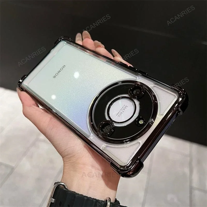 Four Corners Thickening Shookproof Plating Silicone Soft Case For Huawei Honor Magic 5 Pro 6 Lite Magic5 Magic6 6lite 5pro Cover