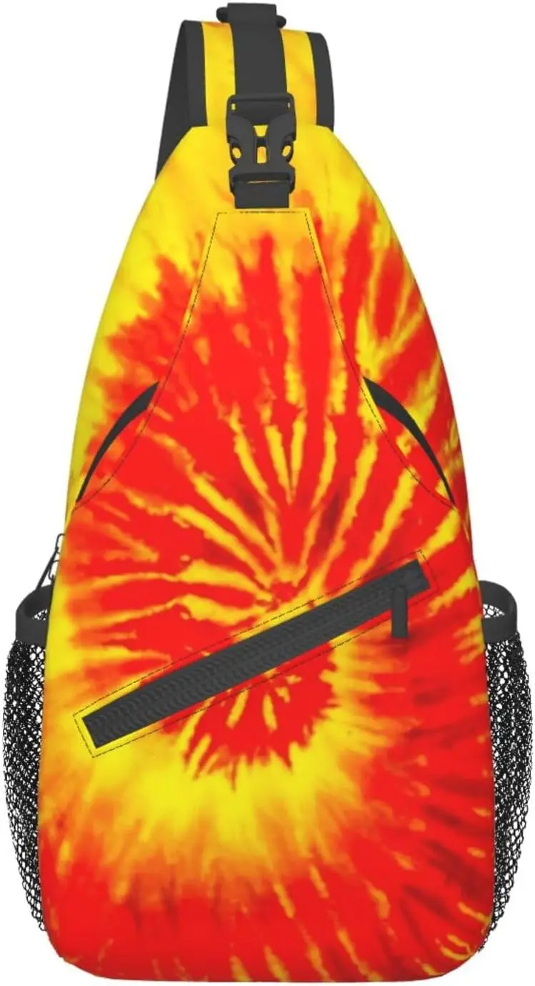 

Cute Tie Dye Sling Bag,Rainbow Crossbody Backpack Shoulder Bag Chest Bag for Men Women Outdoor Hiking Travel