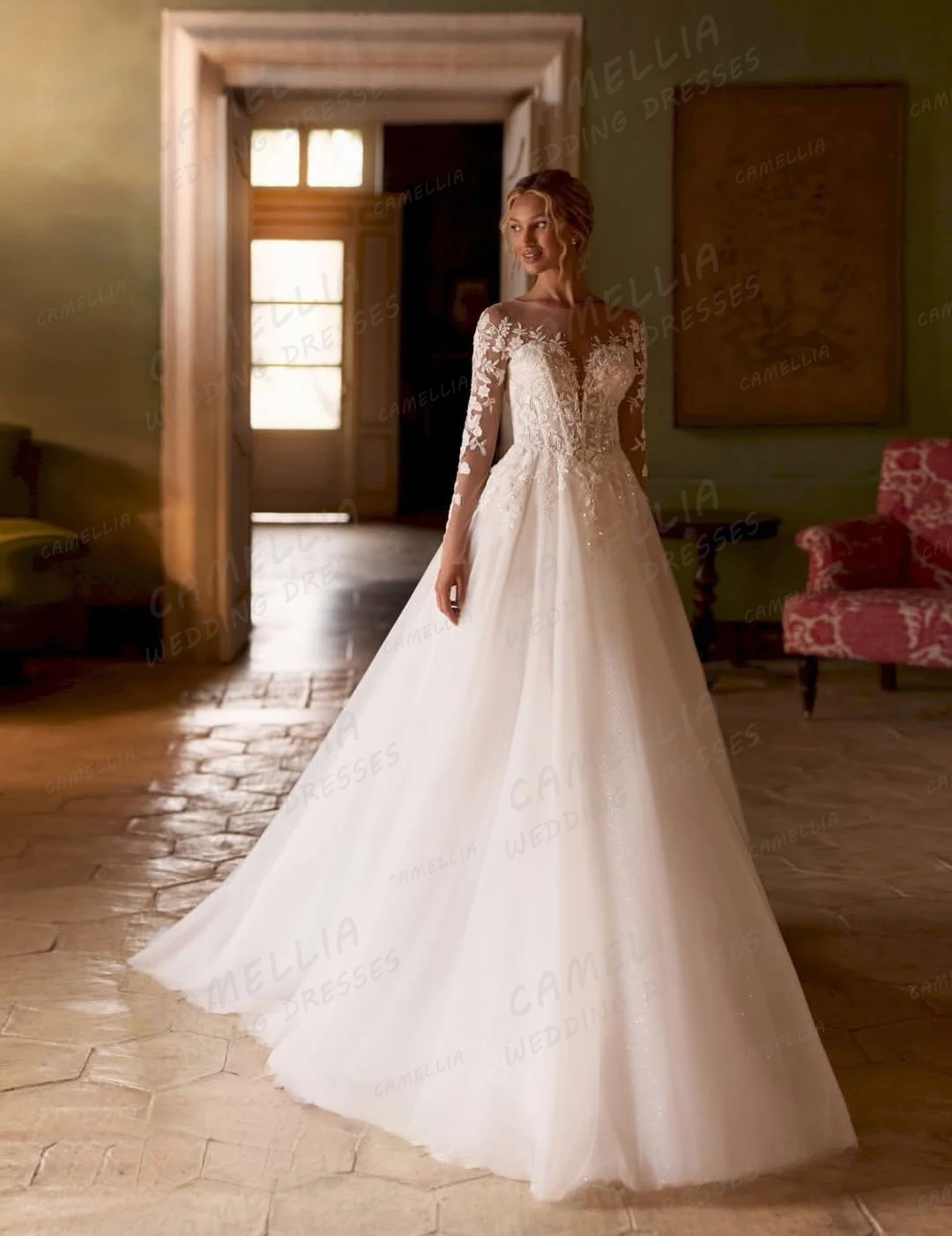 

Simple Wedding Dresses Women's A Line Sweetheart Appliques Sexy Tulle Bridal Gowns Customized свадебное платье
