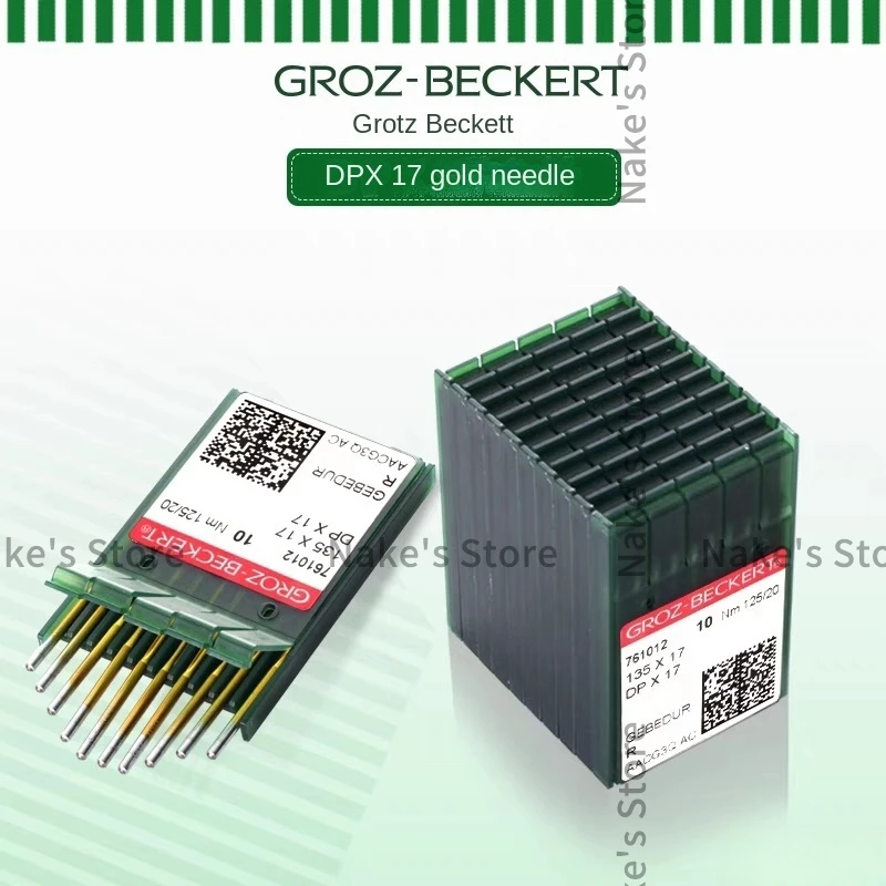 

100PCS 10pack German Grot Dpx17 Sewing Machine Gold Needles Dp*17 Dp17 Gebedur Heat-Proof Needle Synchronous Computer Pattern