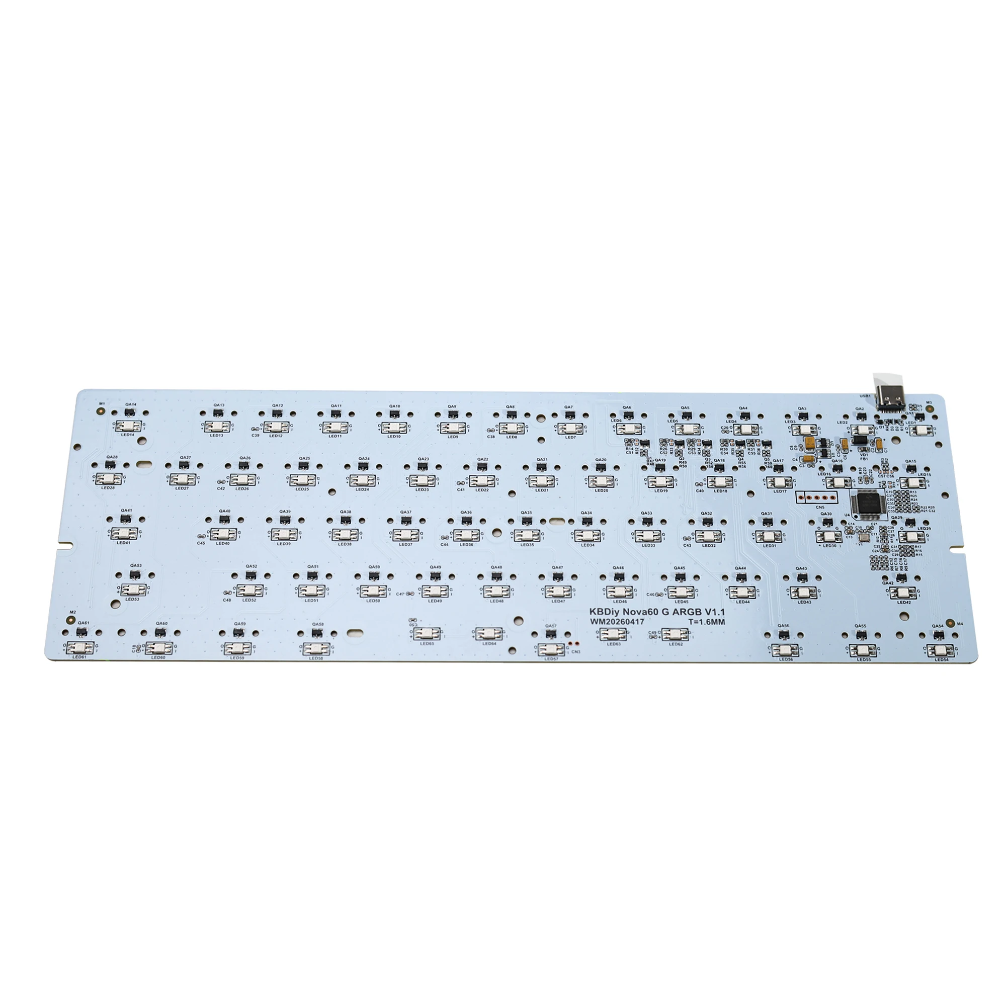KBDiy Nova60 HE Magnetische PCB-Tastatur Wooting 60 Benutzerdefinierte DIY-Tastatur für GH60 MAD60 GT60 MK60 AG60 Tastaturgehäuse 8KHz 0,15ms Latenz NKRO – Detail 5
