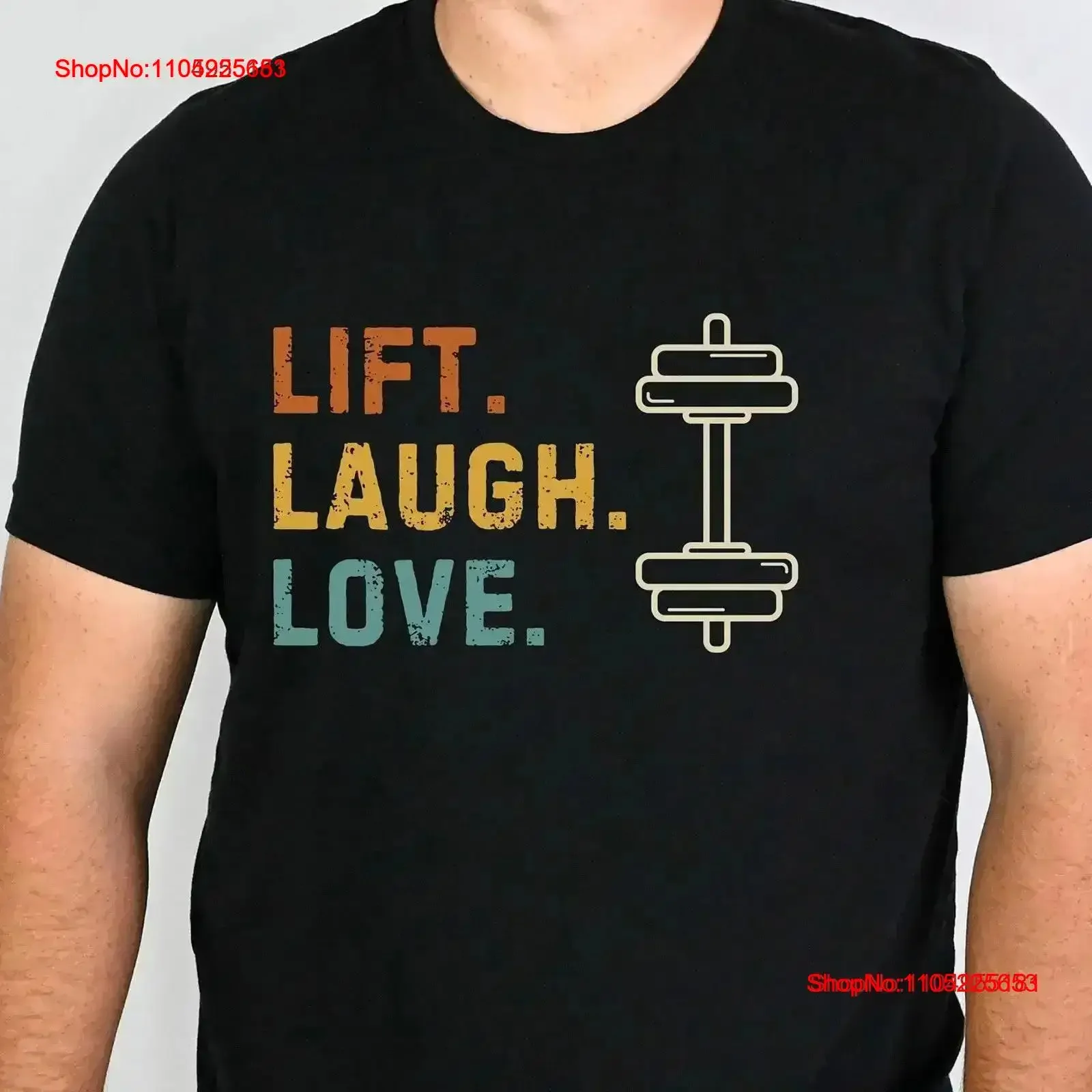 

Lift Laugh Love Funny Fitness T shirt Lifting Weights Gym Working Out for lovers tee vintage Washed Stretched Breathable Casual
