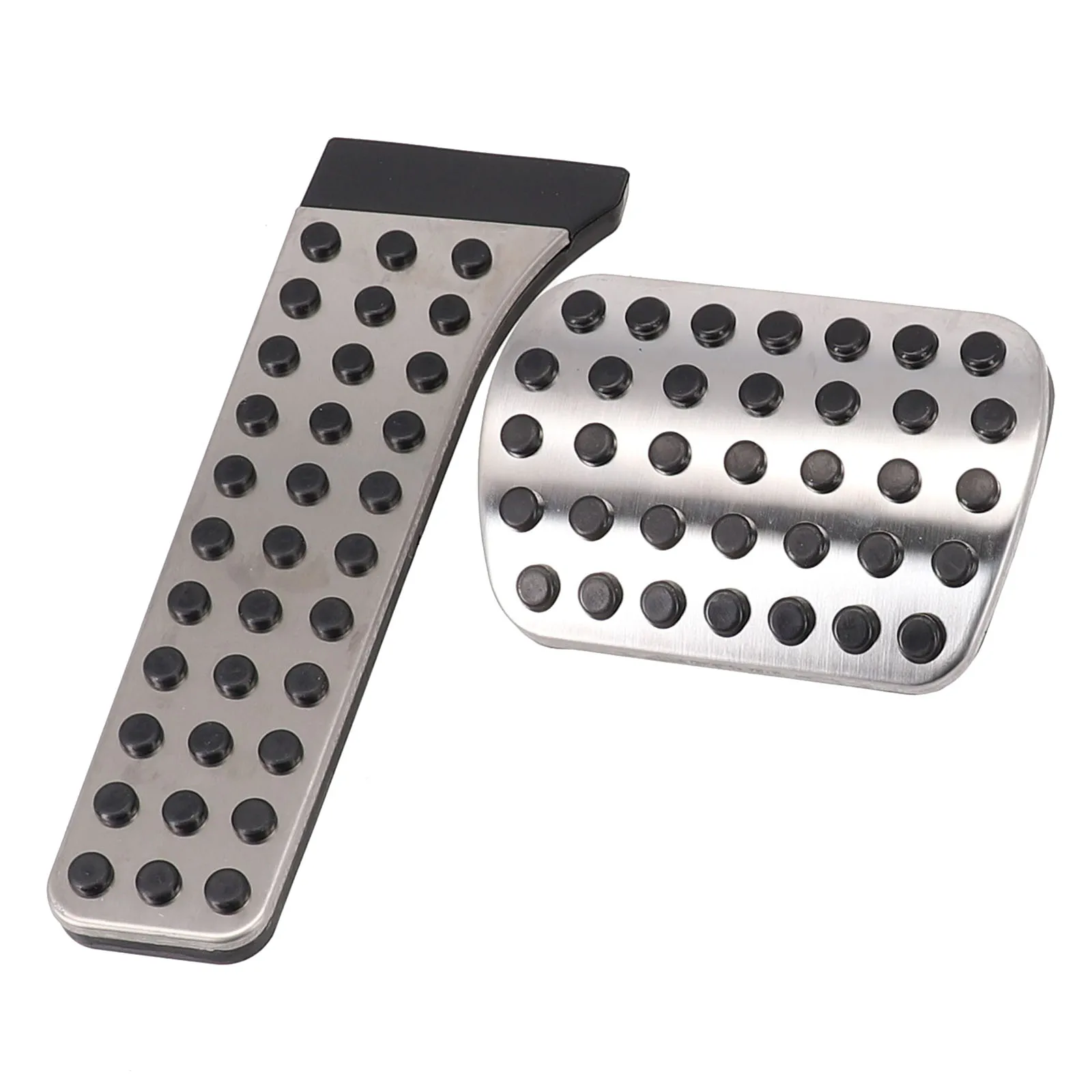 2 Pcs No Drill Fuel Brake Pedal Pad Cover 304 Stainless Steel + Rubber For Mercedes-Benz C E S W222 W205 W213 Accelerator Pedal