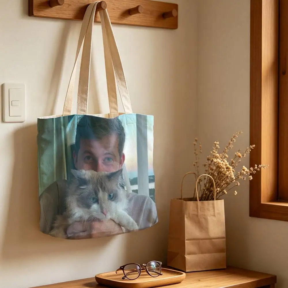 Alan Walker Printed Canvas Tote Bag with Zipper for Work School and Travel