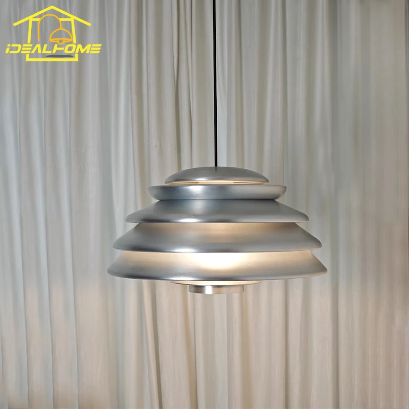 

Danish Designer Creative Industrial Pendant Lights LED E27 Metal Layered Hanging Lamp Art Decor Home Living Room Bedroom Study