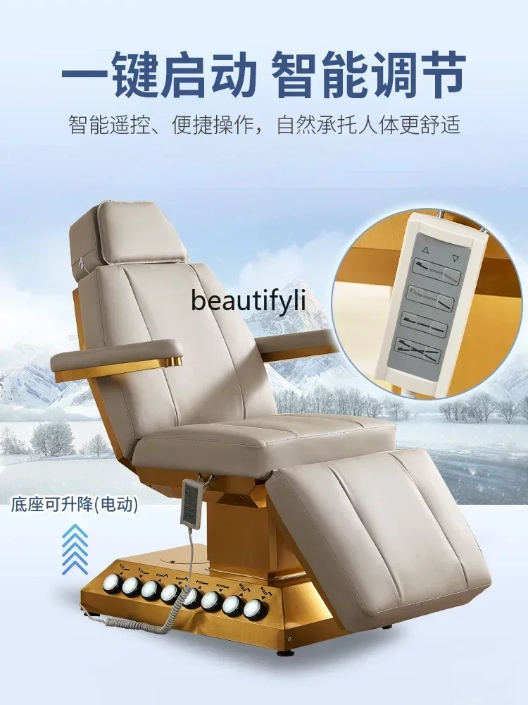 

ld14 Electric Beauty Elevated Bed Beauty Salon Special Heating Constant Temperature Operating Bed with Foot Control
