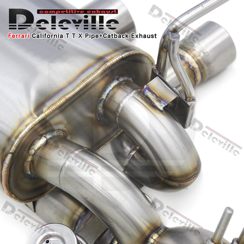 OEM Catback Exhaust System For Ferrari California T 3.9T 2012-2018 Vacuum Valve Muffler Made Of Stainless Steel view 4