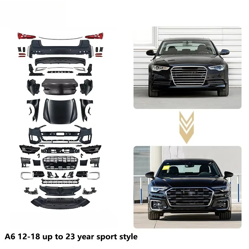 STLF Restart PP Bumper Grille Headlight Body Kit for AUDIs A6 2012-2015 Upgrade to RS6 | Perfect Fit | New Design