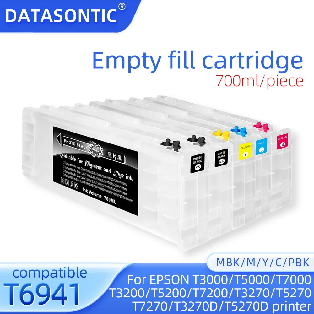 Compatible T6941-T6945 Fill ink cartridge For EPSON T3000 T5000 T7000 T3200 T5200 T7200 T3270 T5270 T7270 T3270D T5270D printer