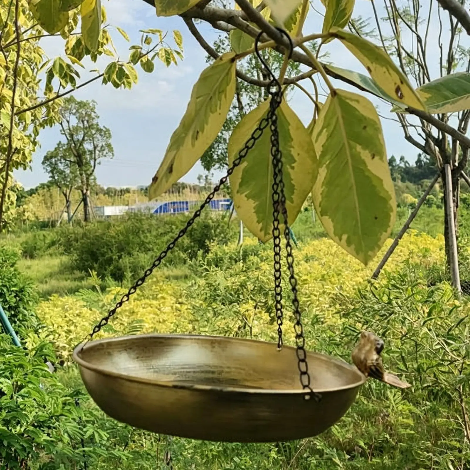 Bird Bath All-Weather Vintage Birdbath Feeder Outdoor Garden Bath Bowl Feeder For Yard Patio Deck Porch Outside Backyard