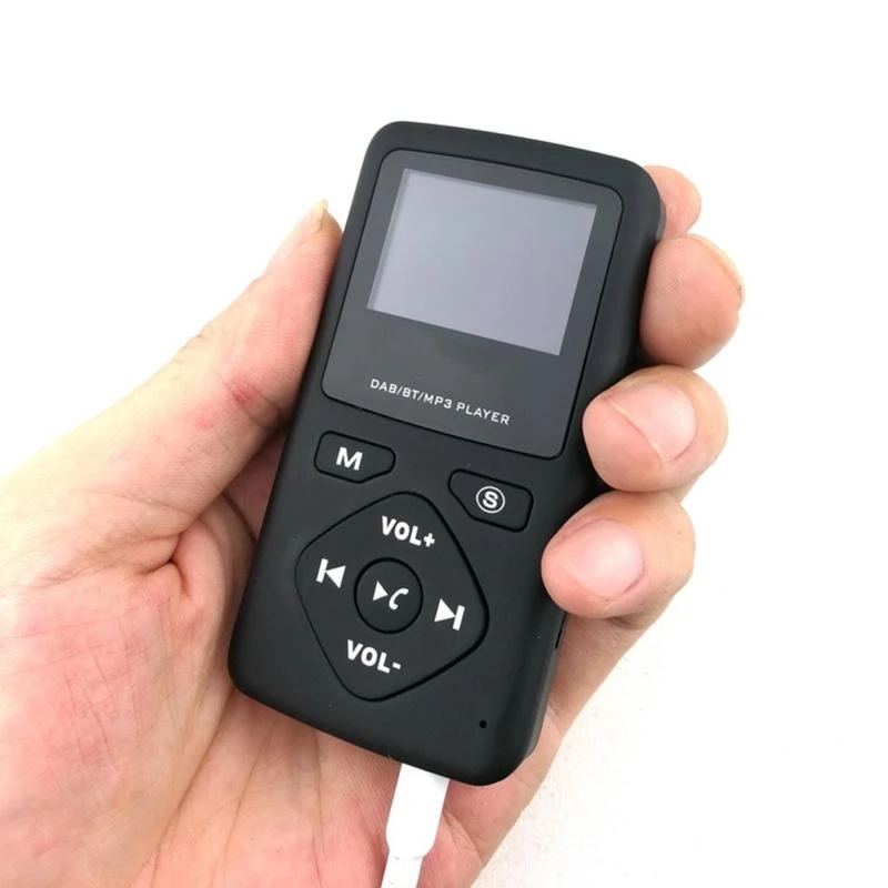B0KF DAB Digital Radio Bluetooth-compatible4.0 Pocket FM Radio Earphone MP3 Micro-USB