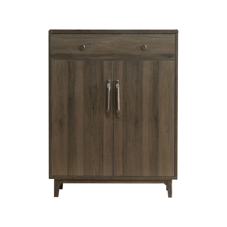 Nordic Italian Style Wooden Modern Two Door Shoe Rack Cabinet image 4
