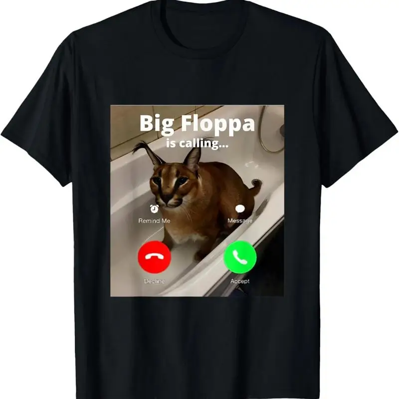 Big Floppa My Beloved Big Floppa Is Calling Meme Cat T-Shirt