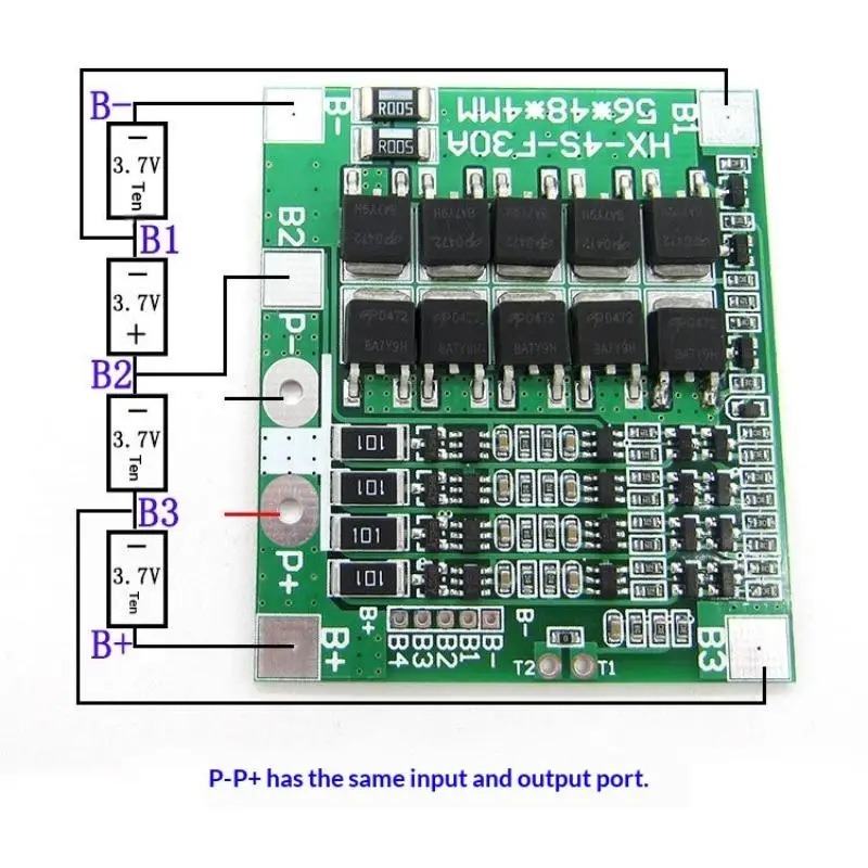 Efficient 4S 3.2/3.7V 30A BMS with Balance Function for Superior Lithium Battery Management