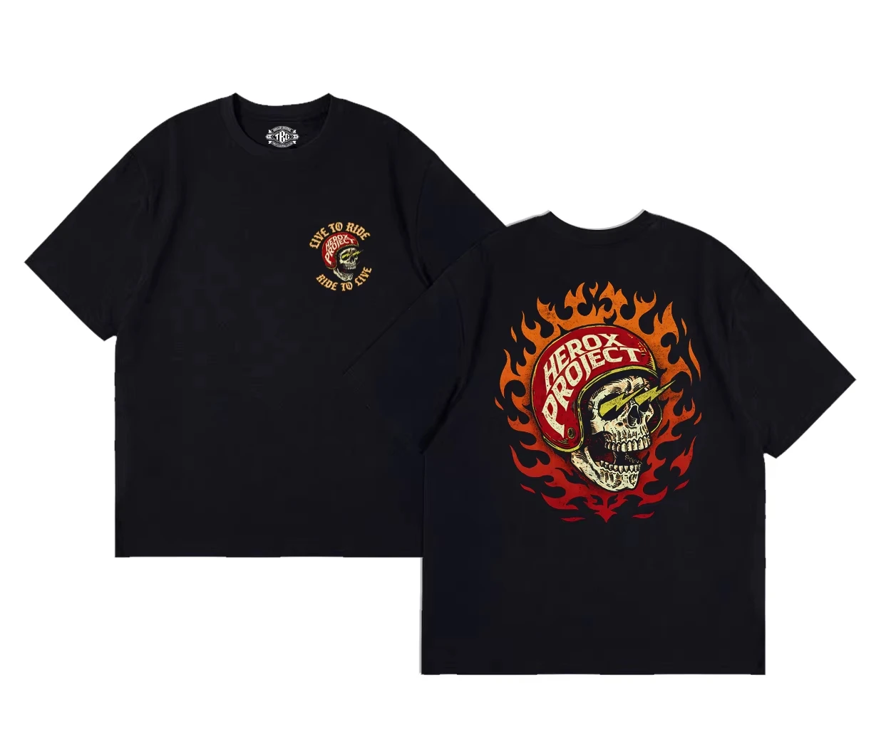 

2025 Harley Classic Vintage Fire Skull Lightning Eye Motorcycle Harley Cotton Printed Short Sleeve T-shirt for Men and Women