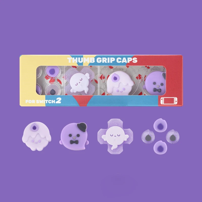 مضيئة شمعة شبح سيليكون لينة D-الوسادة الصليب زر ABXY مفتاح ملصق الجلد الحال بالنسبة التبديل 2/NS2 Joy-con متحكم الأصابع xbox one قبضة غطاء