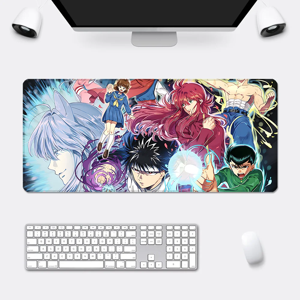 YuYu Hakusho Mousepad HD Printing Computer Gamers Locking Edge Non-slip Mouse Pad XXL90x40cm Keyboard PC Desk Pad