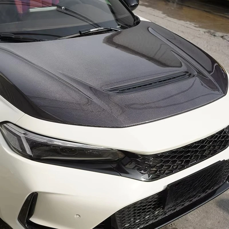 2021-2024 لغطاء المحرك الجديد من ألياف الكربون طراز Fl5 عالي الجودة مع غطاء أمامي بفتحات أمامية #2