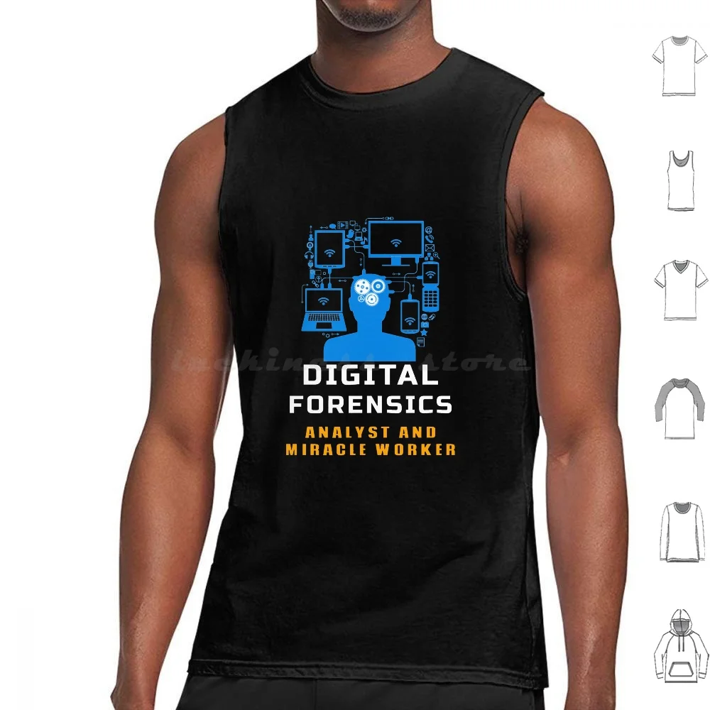 Digital Forensic Analyst Tank Tops Vest Sleeveless Hacker Linux Hacking Geek Hack Code Nerd Computer Programmer Kali