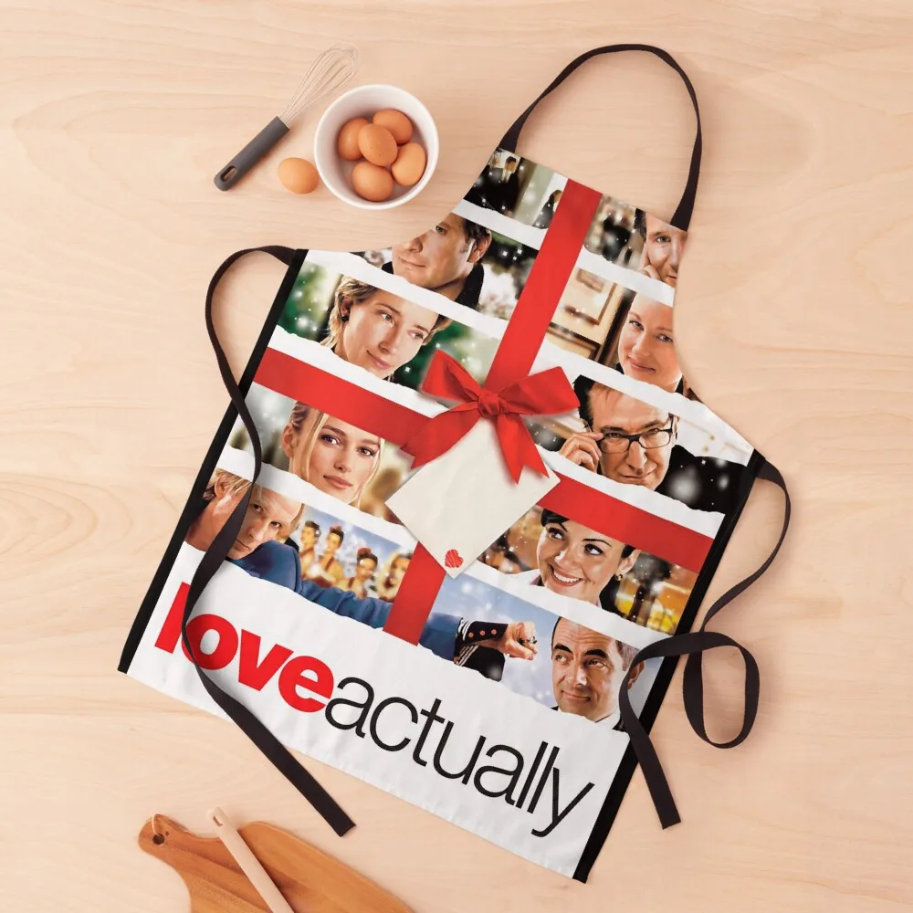 

Love Actually Classic T-Shirt Apron Restaurant For Man Haircut Chef Accessories Kitchen Kawaii Accessories Apron