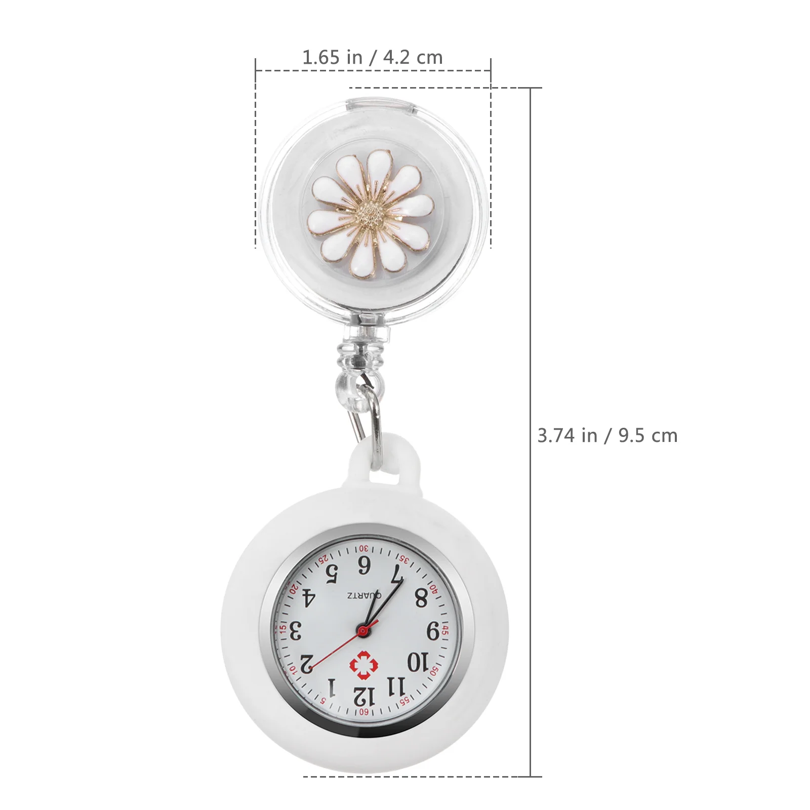 

Nurse Watch Alloy Clip-on Fashionable Quartz Movement Water Resistant Nurse Fob Watch for Nurses Doctors Paramedics