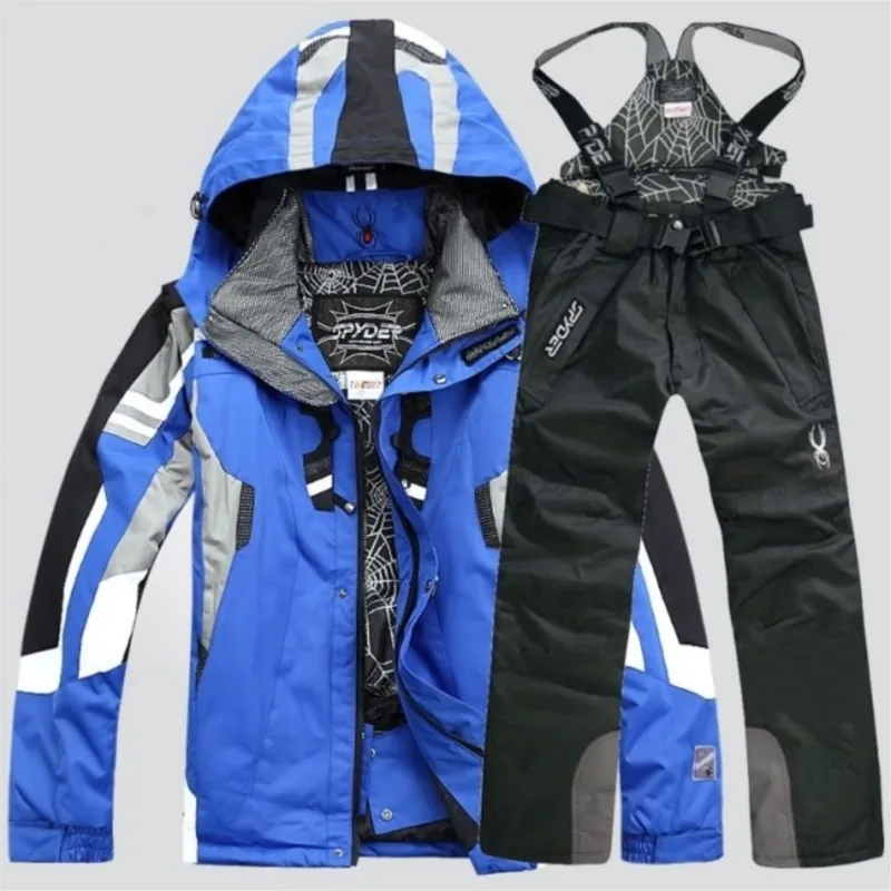 Men's Ski Suit Cotton Windproof Waterproof Breathable Single And Double Board Super Thermal Лыжный костюм