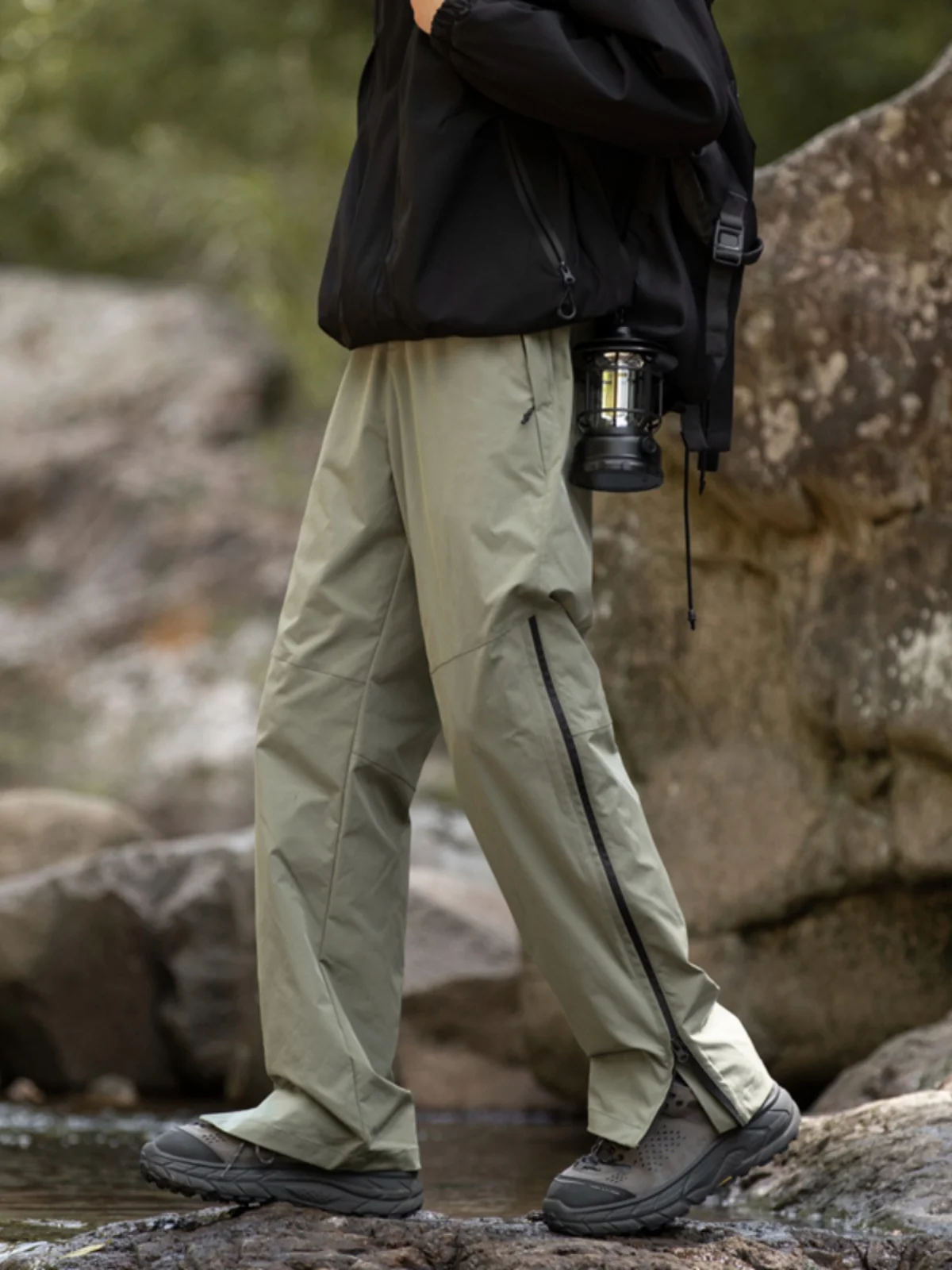 

Military een Zipper Split Tee-Proof Hiking Pants Men's Casual Outdoor Mountain Climbing Pants Early Autumn New Sle Loos...