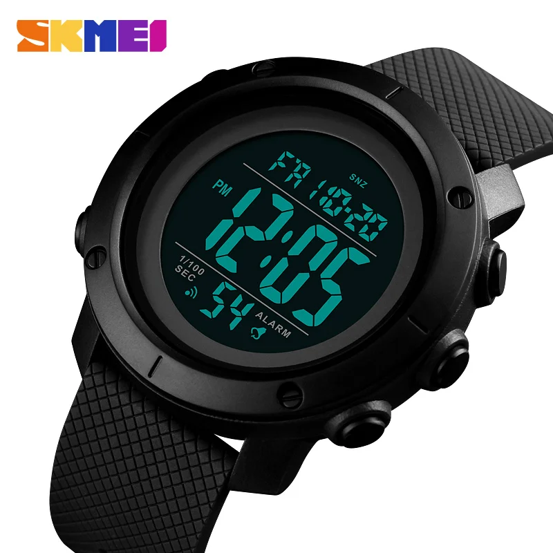 SKMEI Large Dial Sports Watches Men Fashion Multi-Function 50M Waterproof Luminous Wristwatch Original Luxury LED Digit Clock